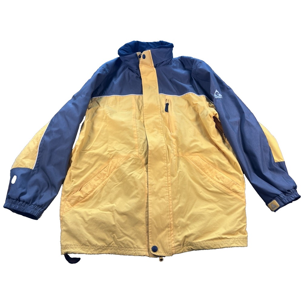 Gerry Mens‎ Large Full-zip Hooded Ski Snowboard Outdoor Insulated Jacket Yellow